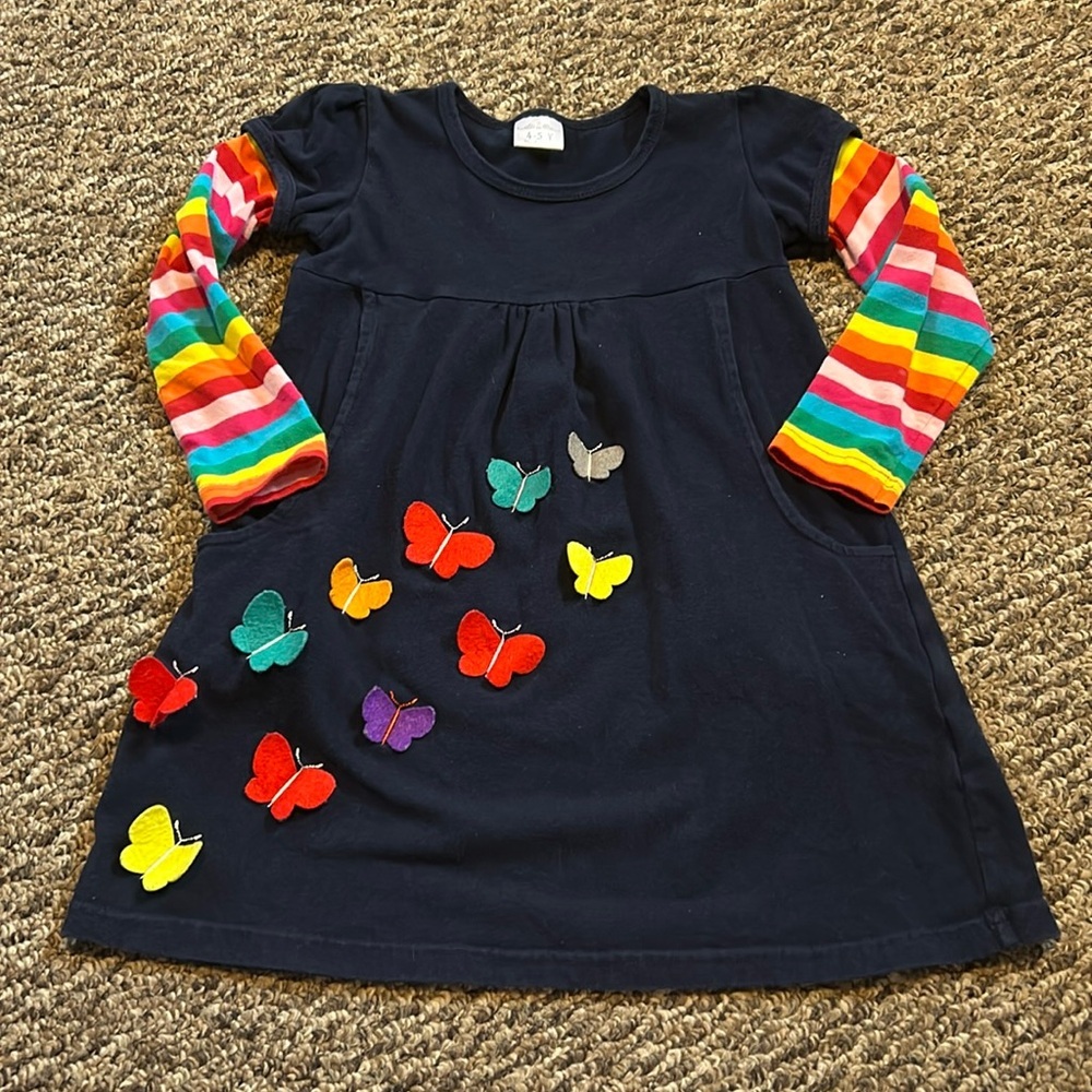 LongSleeve dress with colorful butterflies